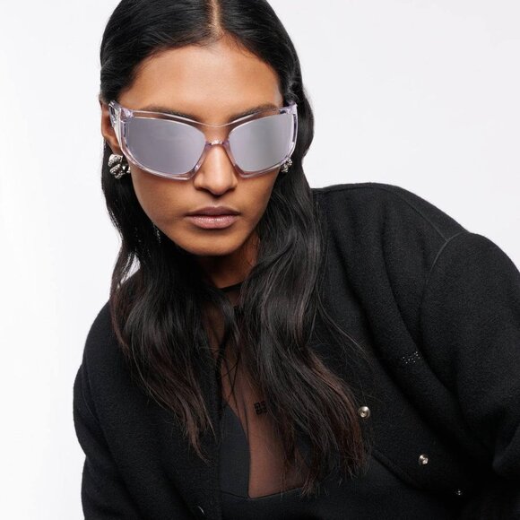 ?️ New Givenchy GV40051I 26C Sunglasses - Transparent Frame, Grey Lenses main image 7